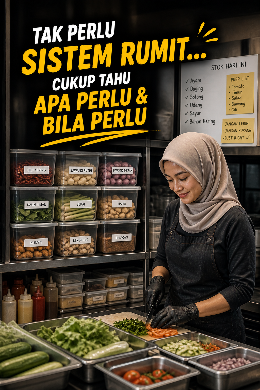 Dapur Tersusun & Flow Lebih Mudah